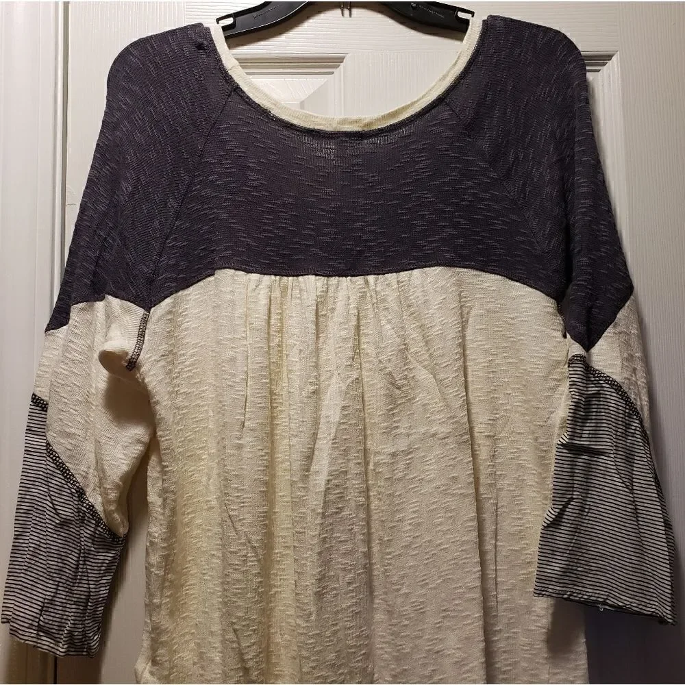 Maurices Colorblock Woven Stripe Top - Picture 3 of 11
